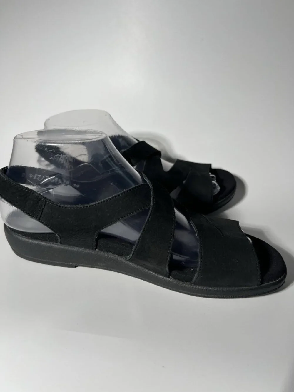 Mephisto Nubuck Leather Walking Sandals Black Women’s US 8.5 EU 39